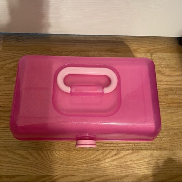 Caboodles Pink Two Tone Makeup Case Made in USA - Picture 3 of 8